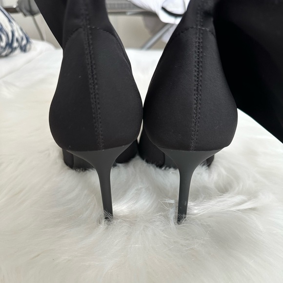 Zara NEW Fabric Heeled Ankle Boots - Picture 6 of 8